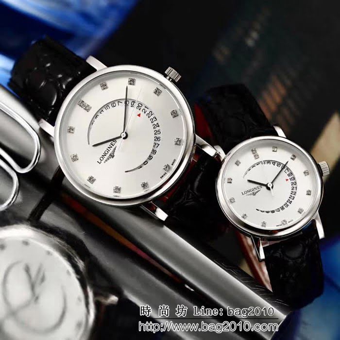 LONGINES浪琴 精鋼表殼石英機芯 情侶對表 WSS0237